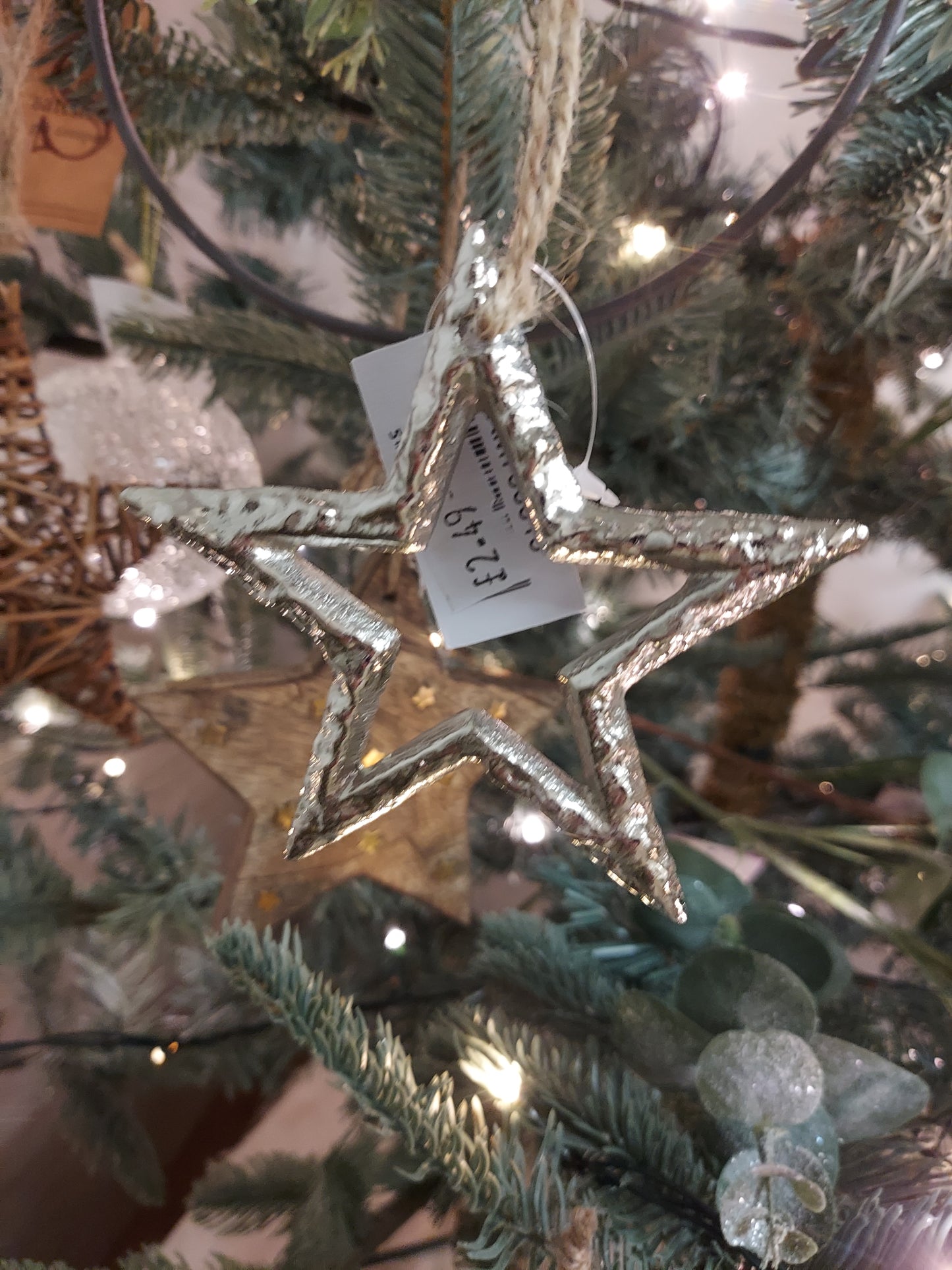 Silver Metal Star Decoration
