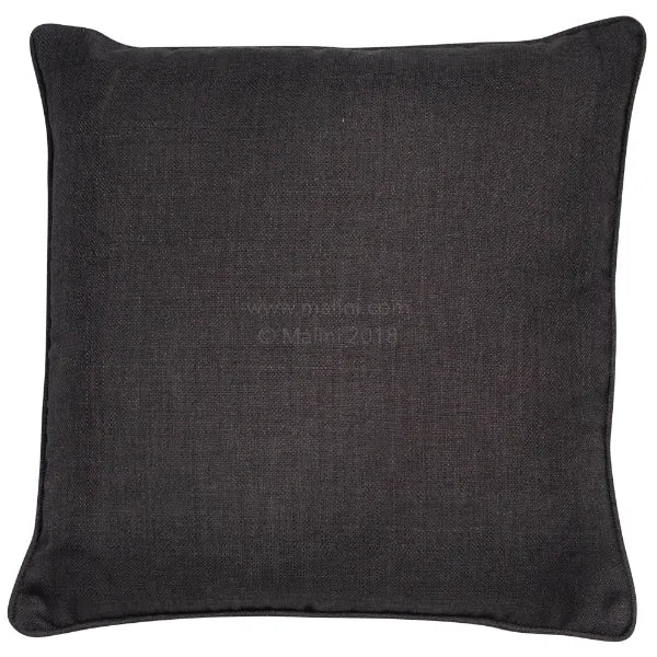 Helsinki Black Faux Linen Feather Cushion