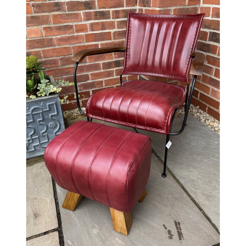 Rustic Industrial Leather Armchair