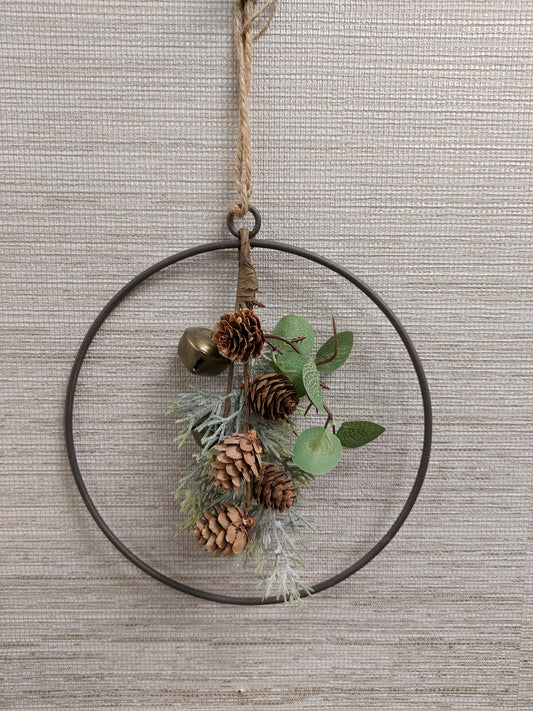 Wire round Wreath With Foliage