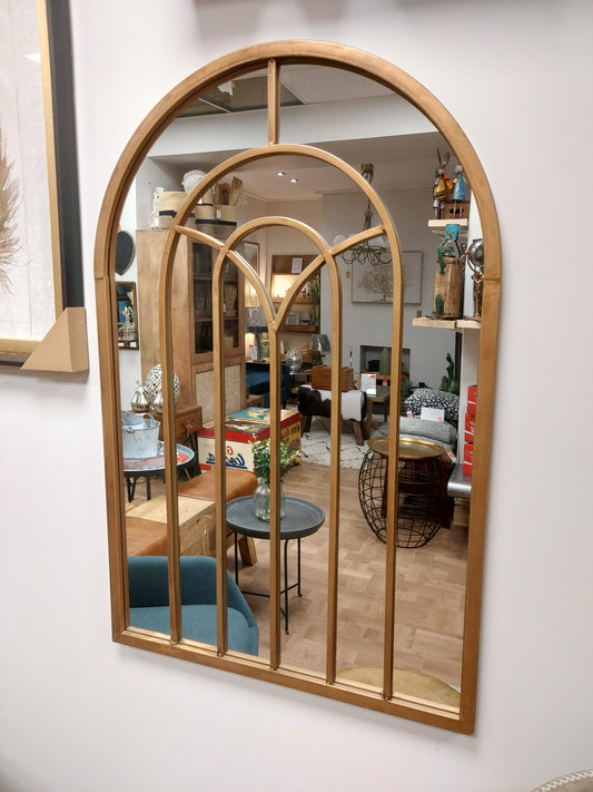 Bronze arched mirror