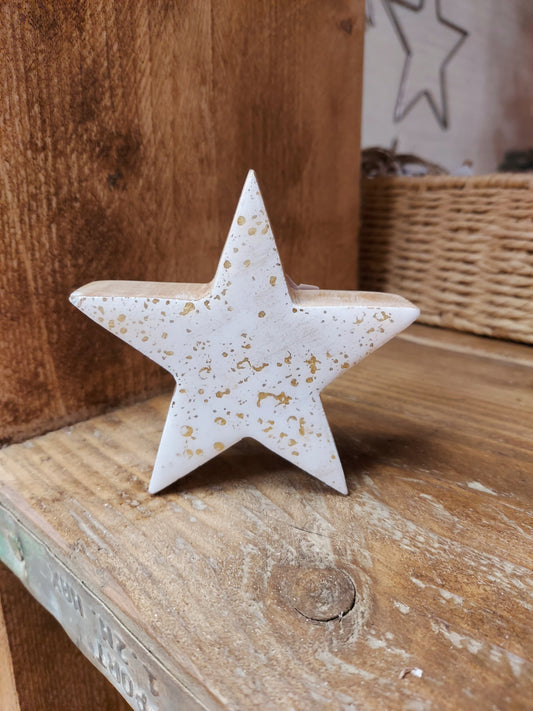Wooden Enamelled Star 10cm