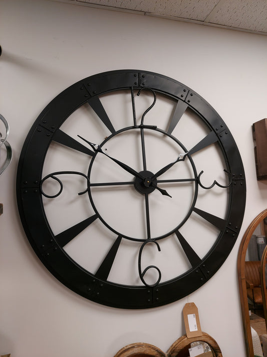 Black Skeleton Outdoor Clock