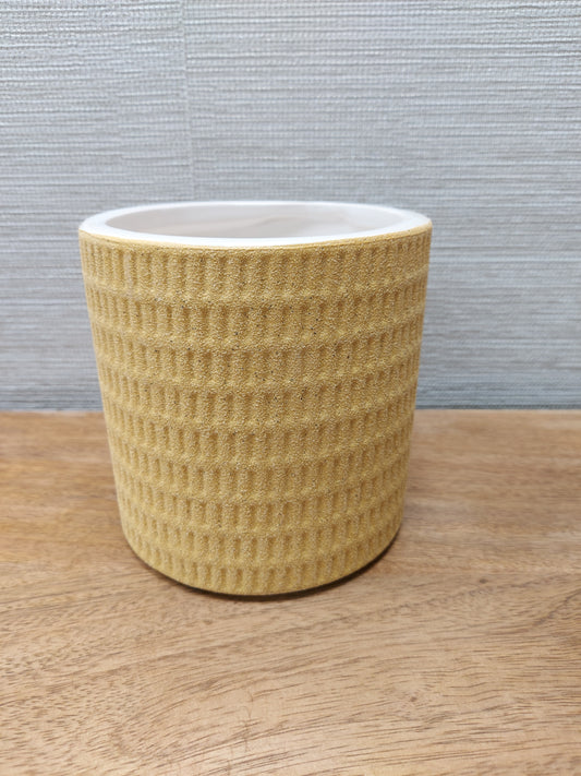 Yellow ceramic pot 146