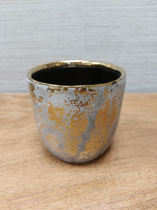 Orvena SML Ceramic Pot Grey/Gold