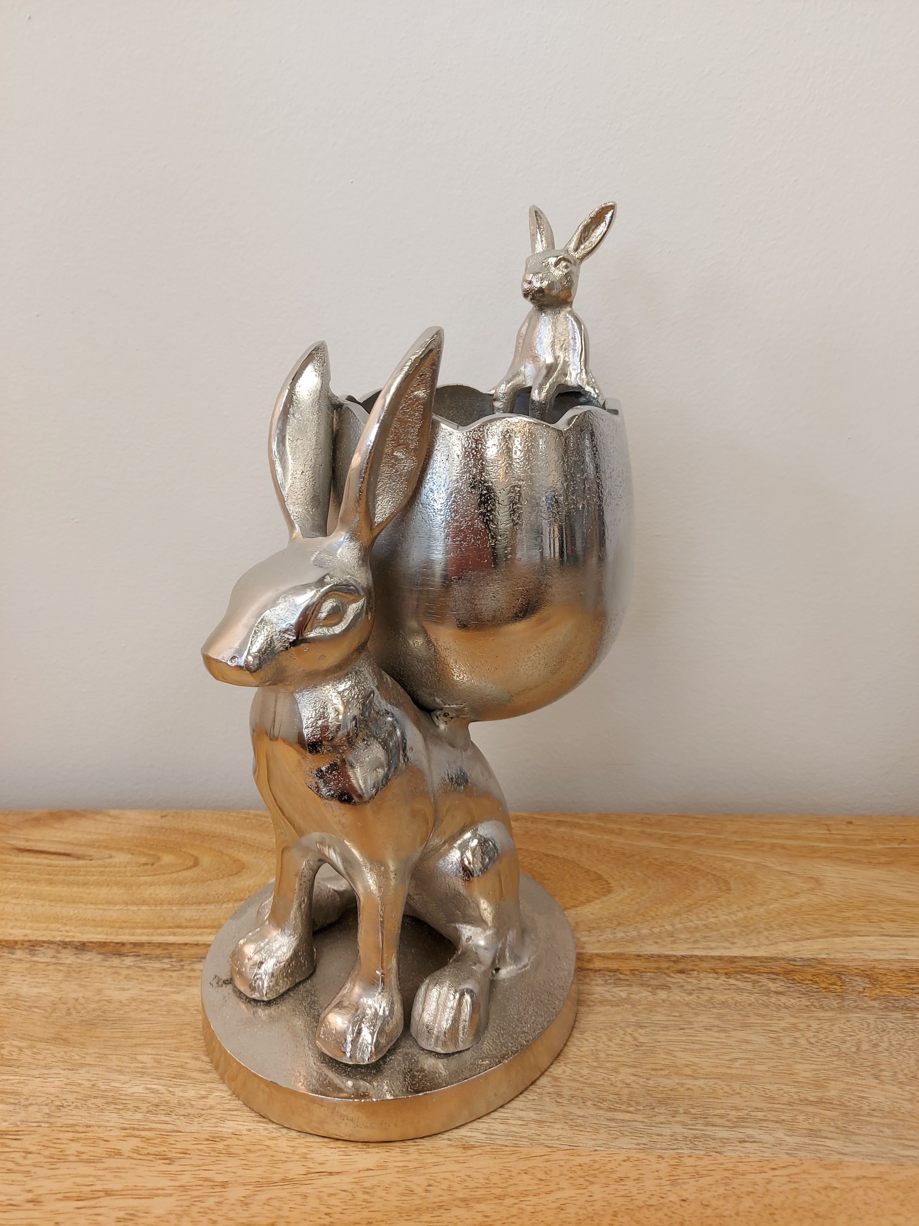 Rabbit With Junior Aluminium Decor – Darcey’s Interiors