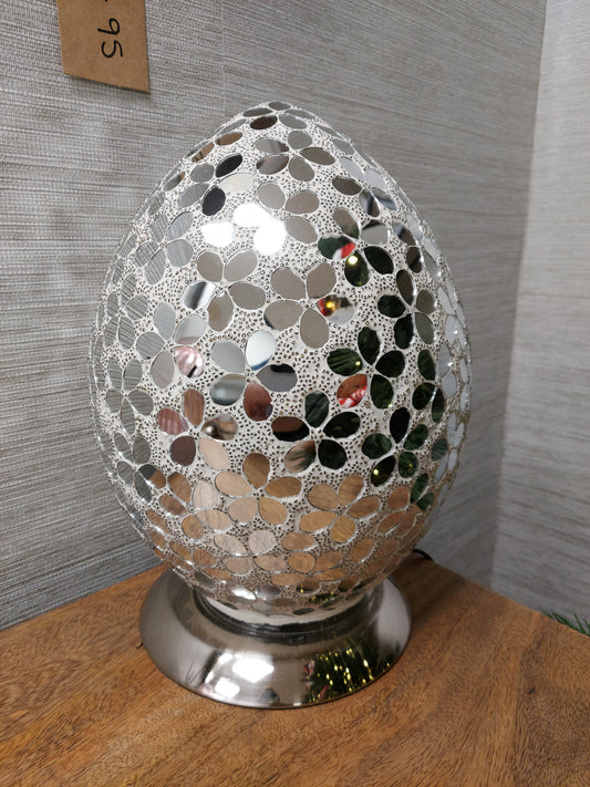 Medium Size Egg Lamp With Flower Pattern