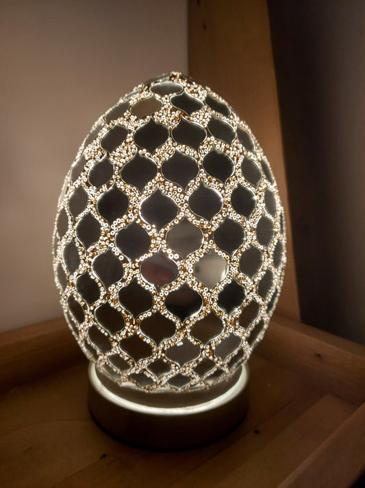 Small Egg Lamp With Mirror Finish