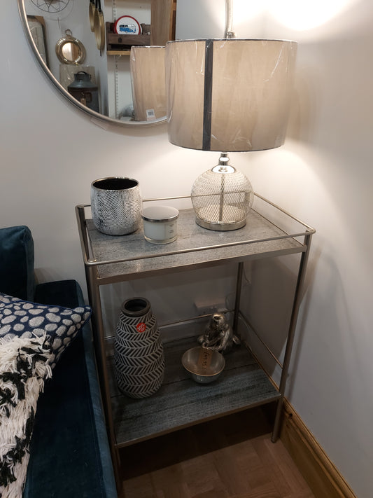 Marble / Silver Side Table