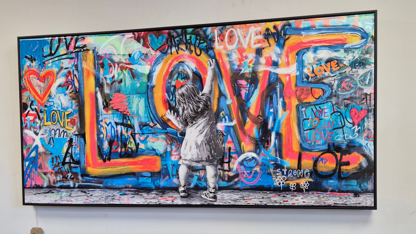 Graffiti 'Love' Framed Wall Art