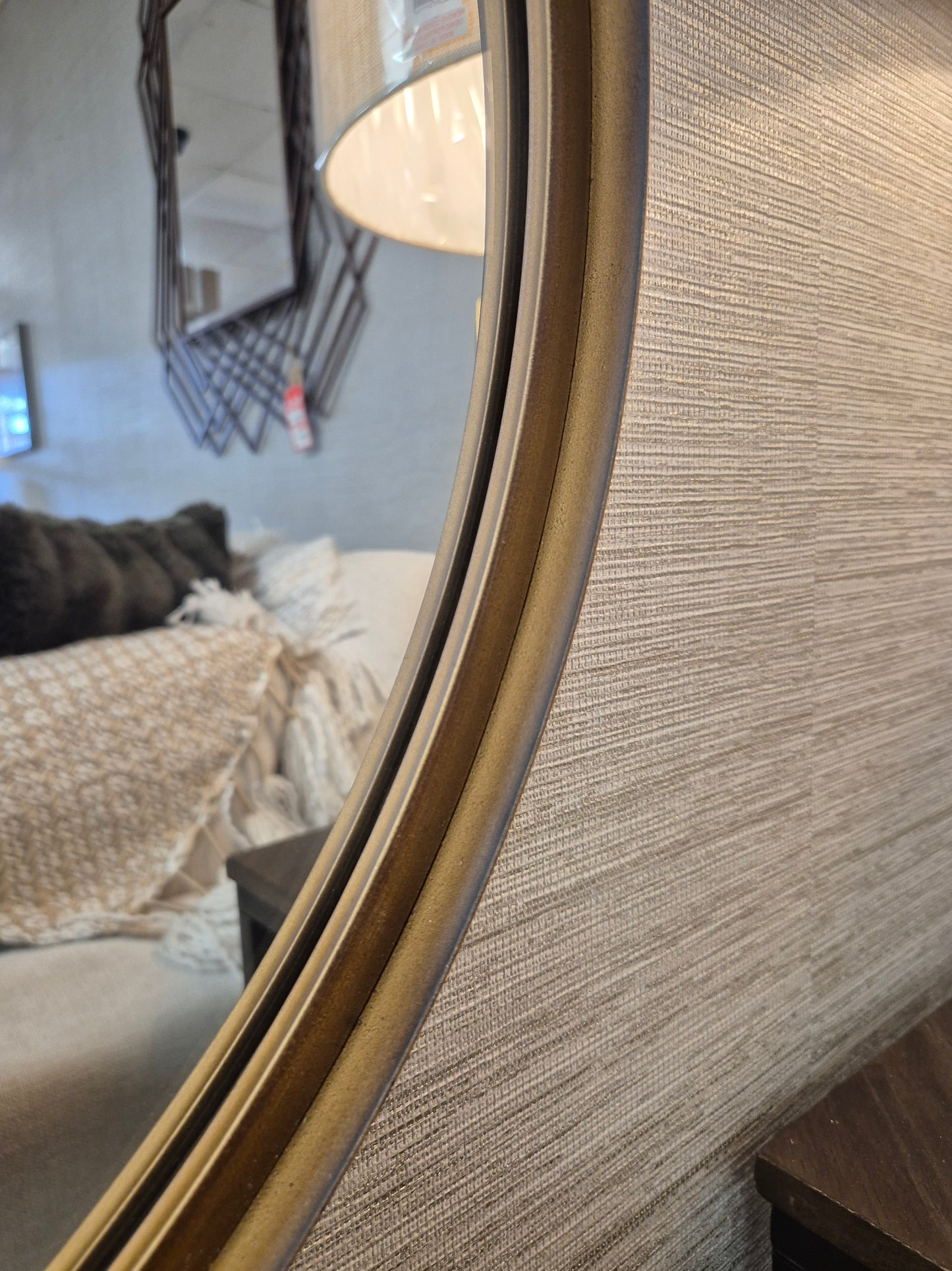 Thin Bezel Bronze Mirror 62cm