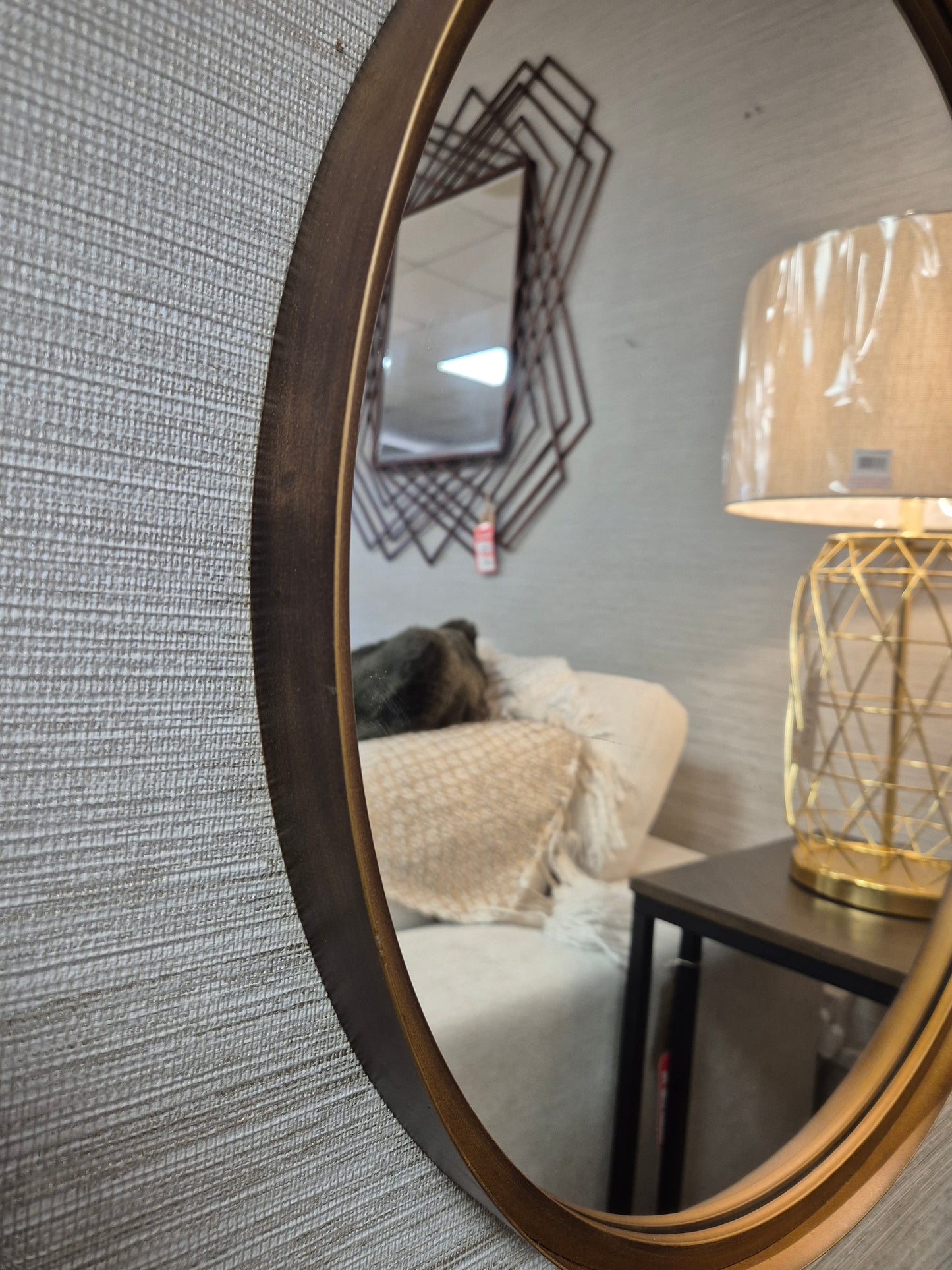 Thin Bezel Bronze Mirror 62cm