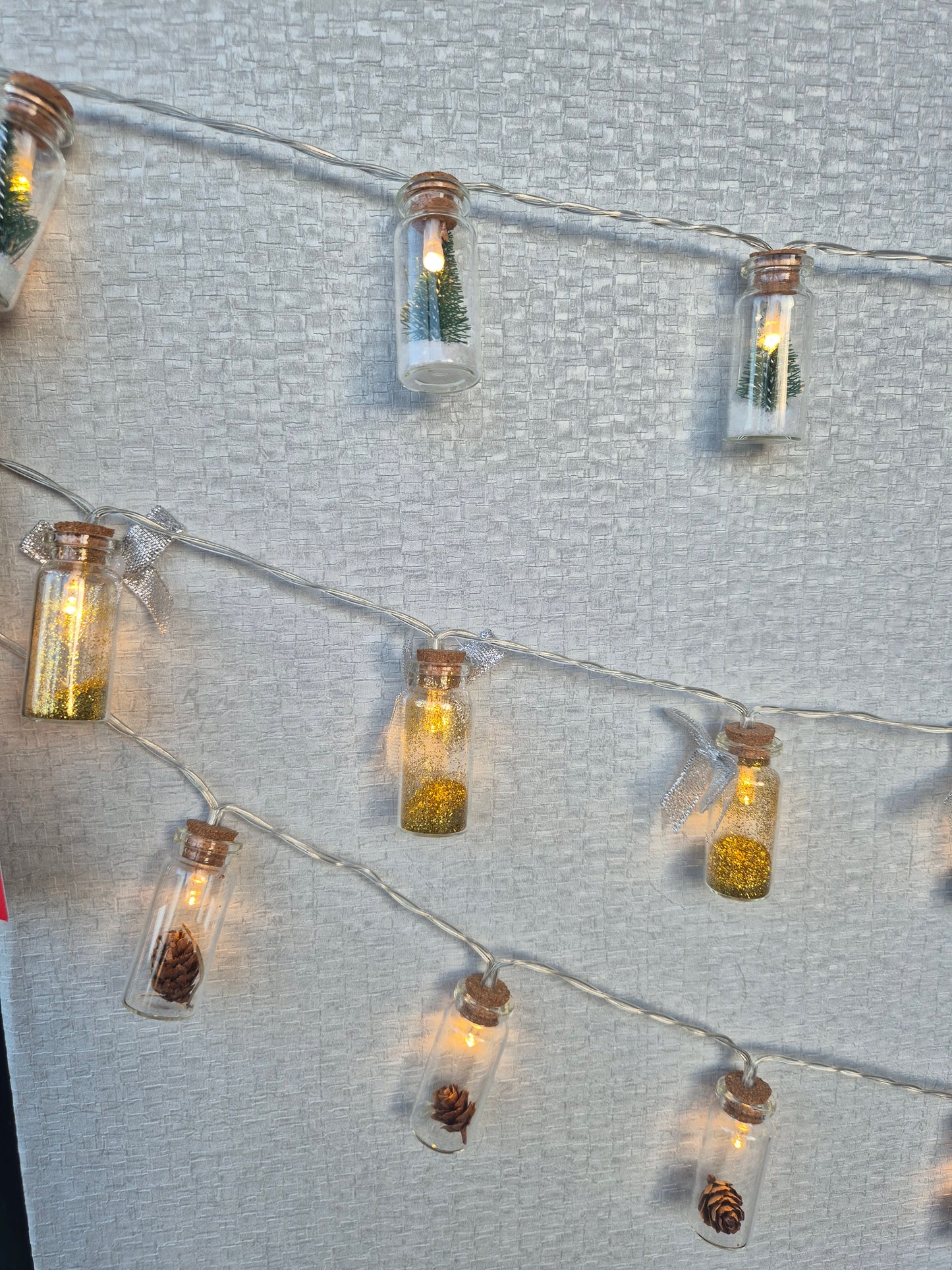 Decorative LED strings in a jar