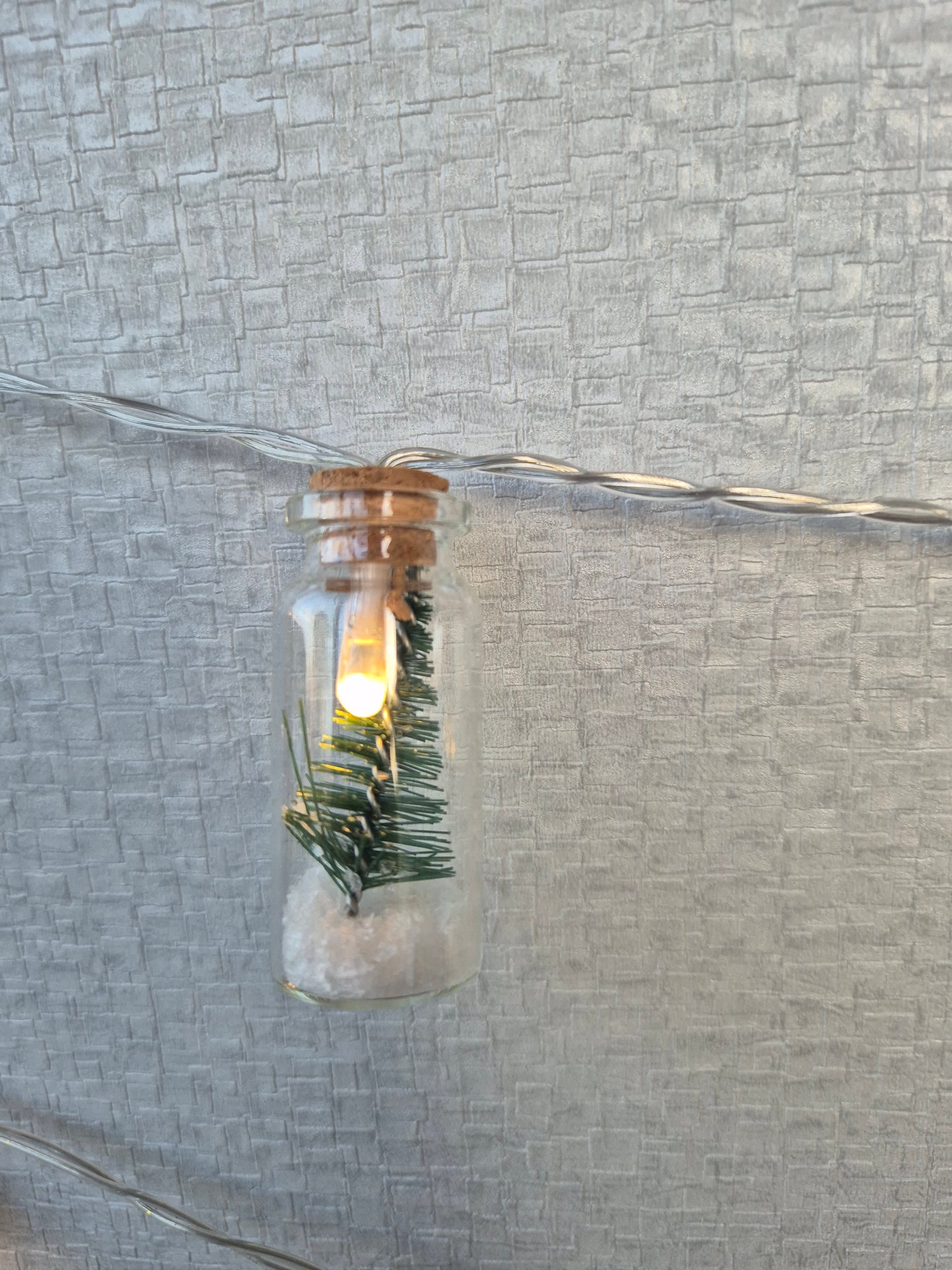 Decorative LED strings in a jar