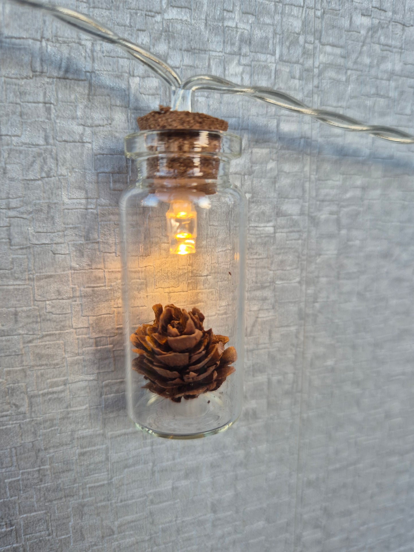 Decorative LED strings in a jar