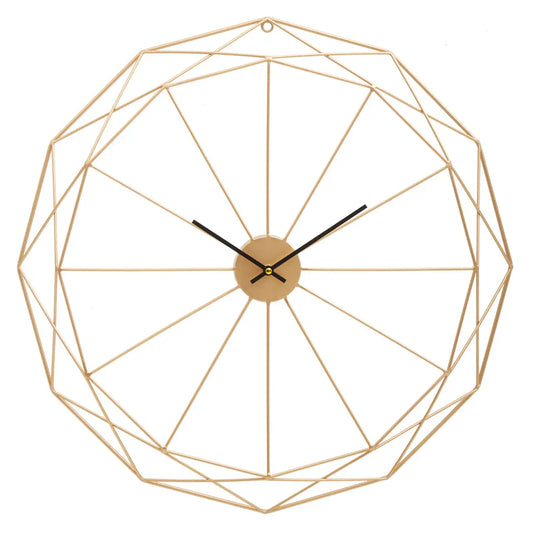 Gold Geometric Wall Clock