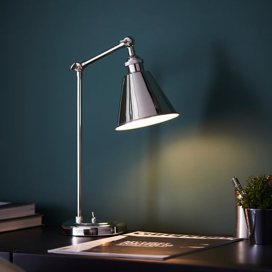 Hal Task Table Lamp Bright Nickel