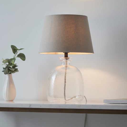 Lyra Table Lamp Clear / Grey