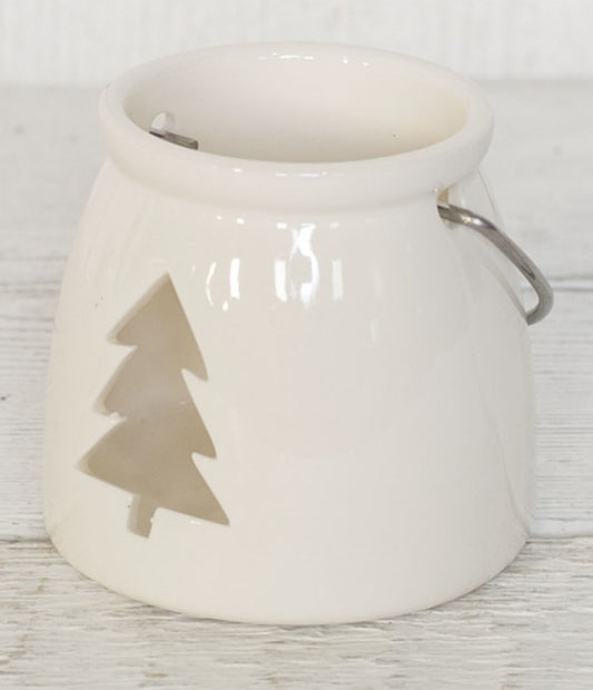 Ceramic White Tealight Holder