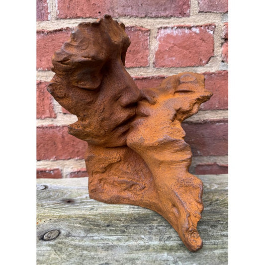 Rusty Cast Iron Kissing Sculpture