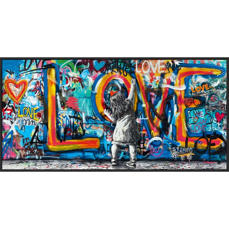 Graffiti 'Love' Framed Wall Art