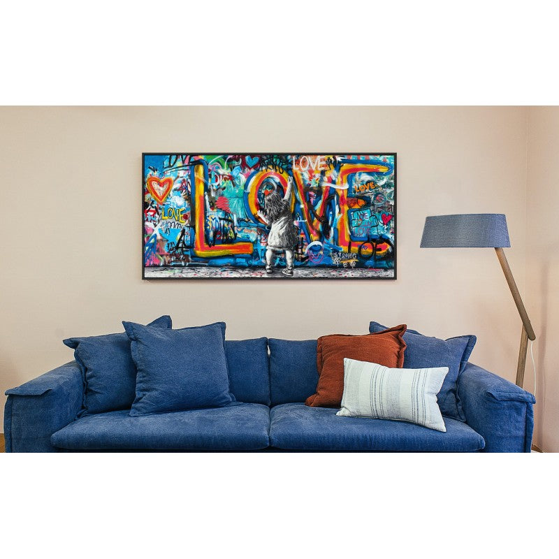 Graffiti 'Love' Framed Wall Art